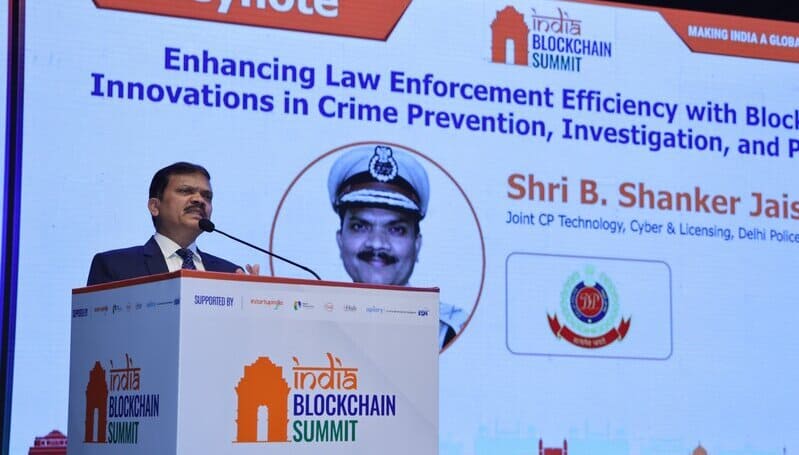 Shanker Jaiswal, Joint CP, Technology & Project Implementation and Licensing in Delhi Police, delivered an insightful talk on 'Enhancing Law Enforcement Efficiency with Blockchain: Innovations in Crime Prevention, Investigation, and Public Safety' at the Summit.