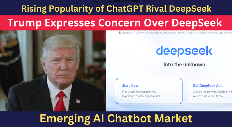 Trump Reacts as China Startup DeepSeek Challenges ChatGPT. Inset Photo Courtesy: White House, DeepSeek