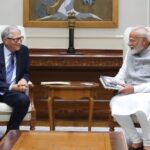 Bill Gates meeting Narendra Modi in New Delhi on March 19, 2025. Photo: PIB / Bill Gates